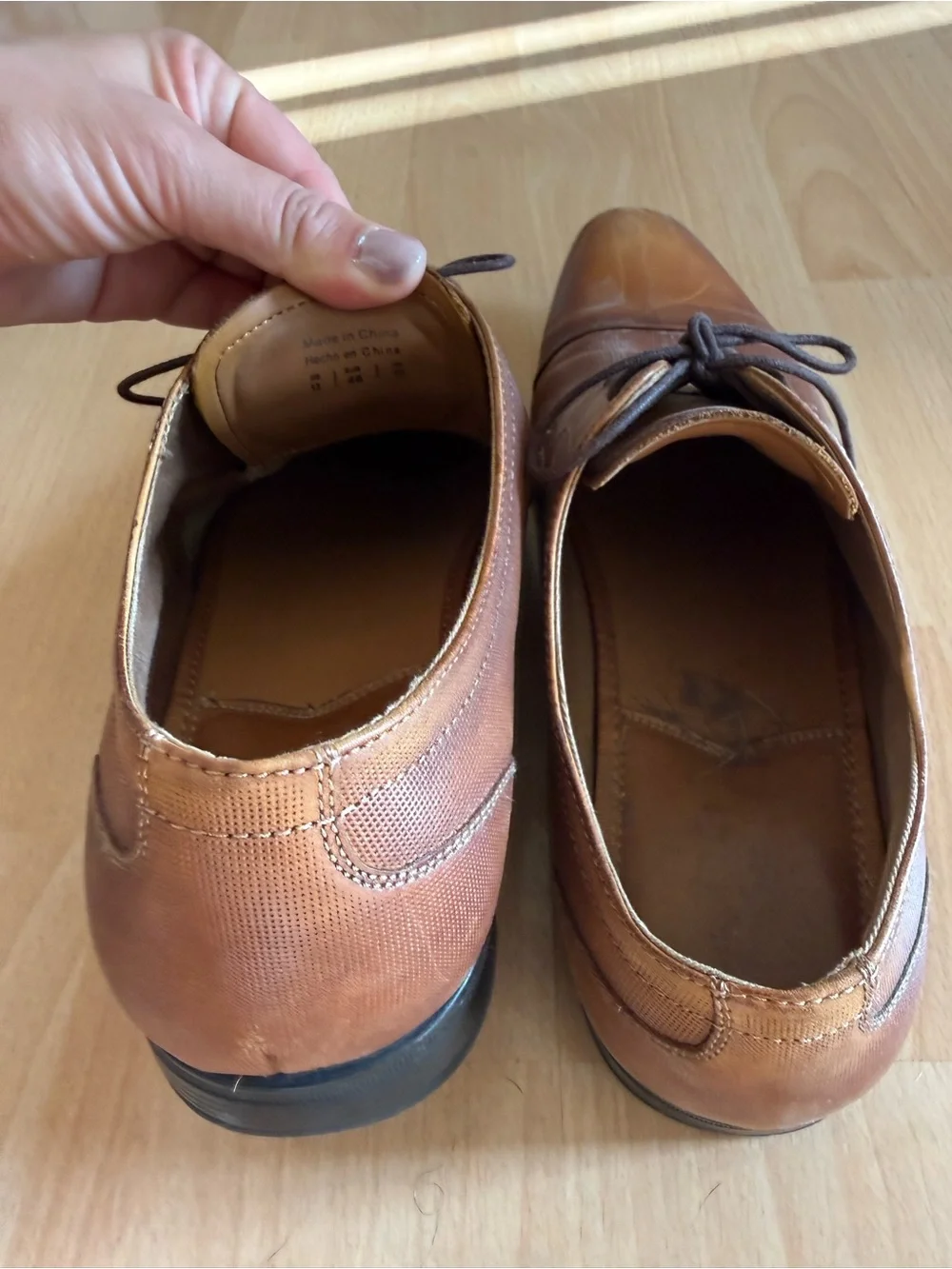 Aldo Vintage Brown Leather Lace-Up Oxfords